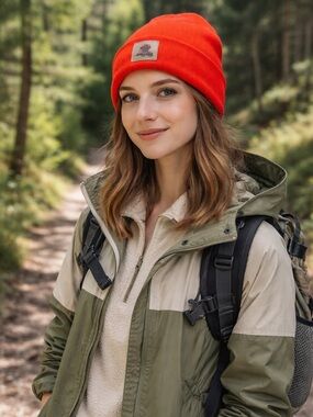 Carhartt Bold safety orange Knit slouchy Beanie grunge gorpcore goth athleisure